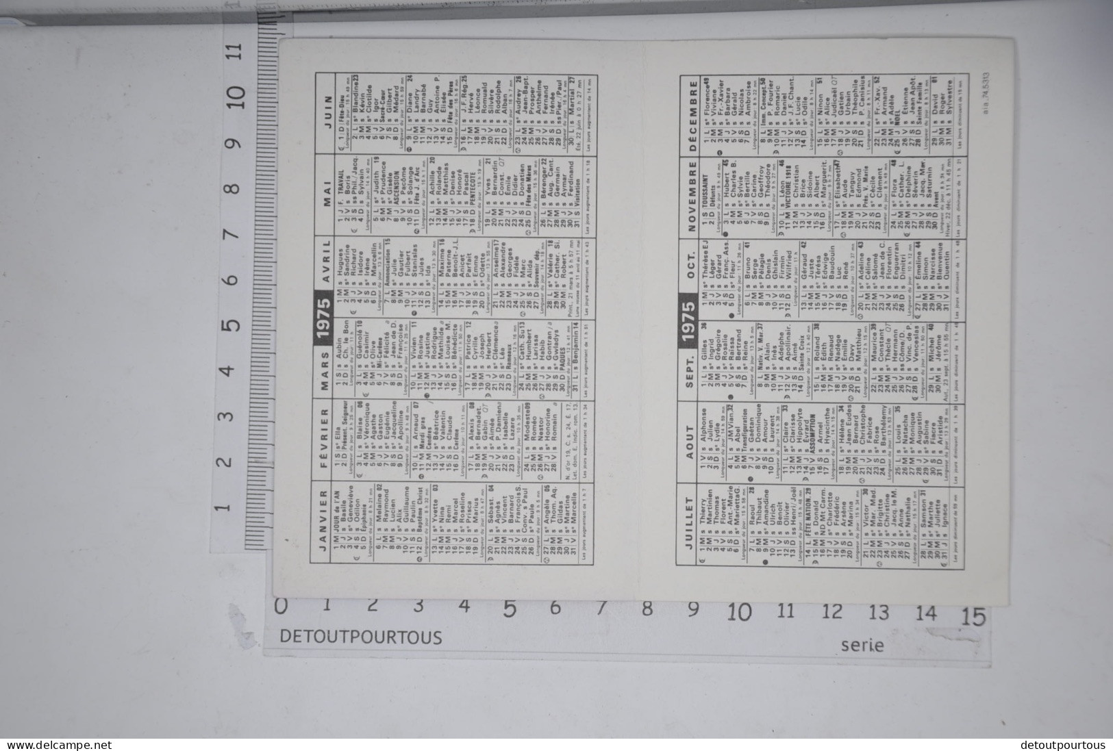 Mini Calendrier 1975 Armée De Terre - Formato Piccolo : 1971-80