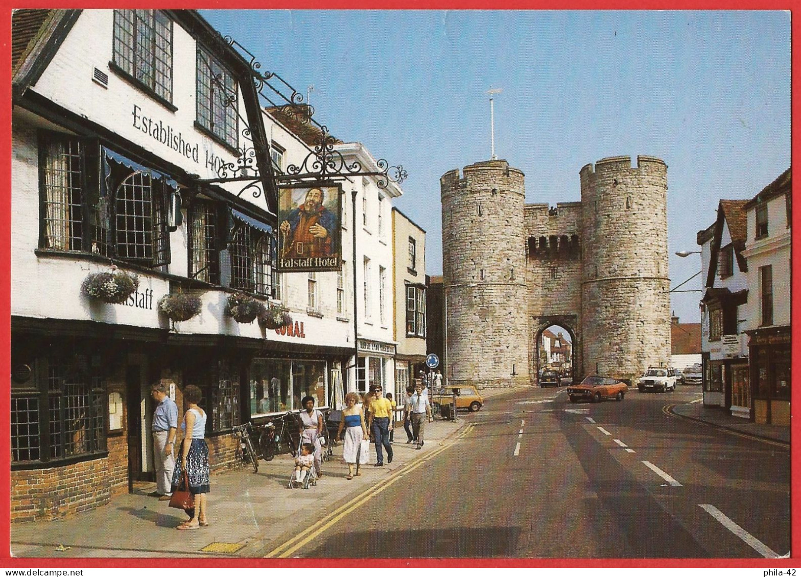 England - Canterbury : Westgate And Falstaff Hotel - Unwritten Postcard - Very Good Condition - Canterbury