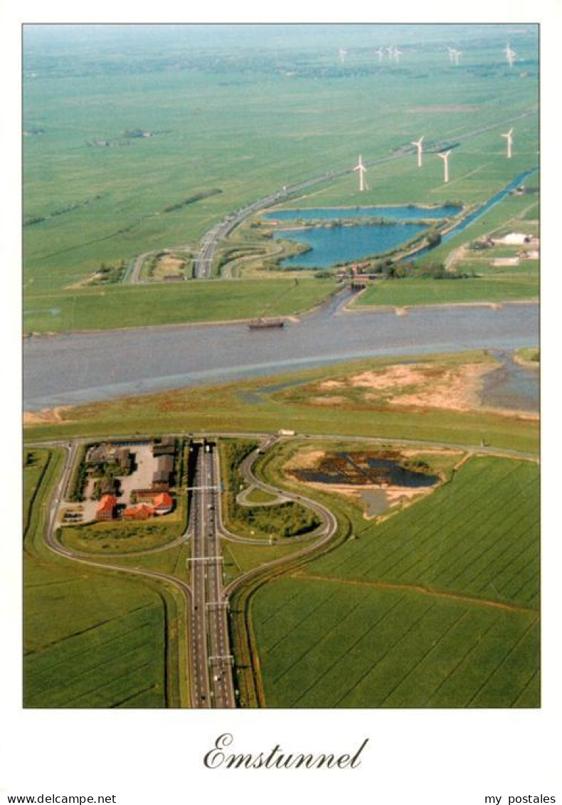 73882606 Leer Ostfriesland Emstunnel Zwischen Leer Und Dem Rheiderland Fliegerau - Leer