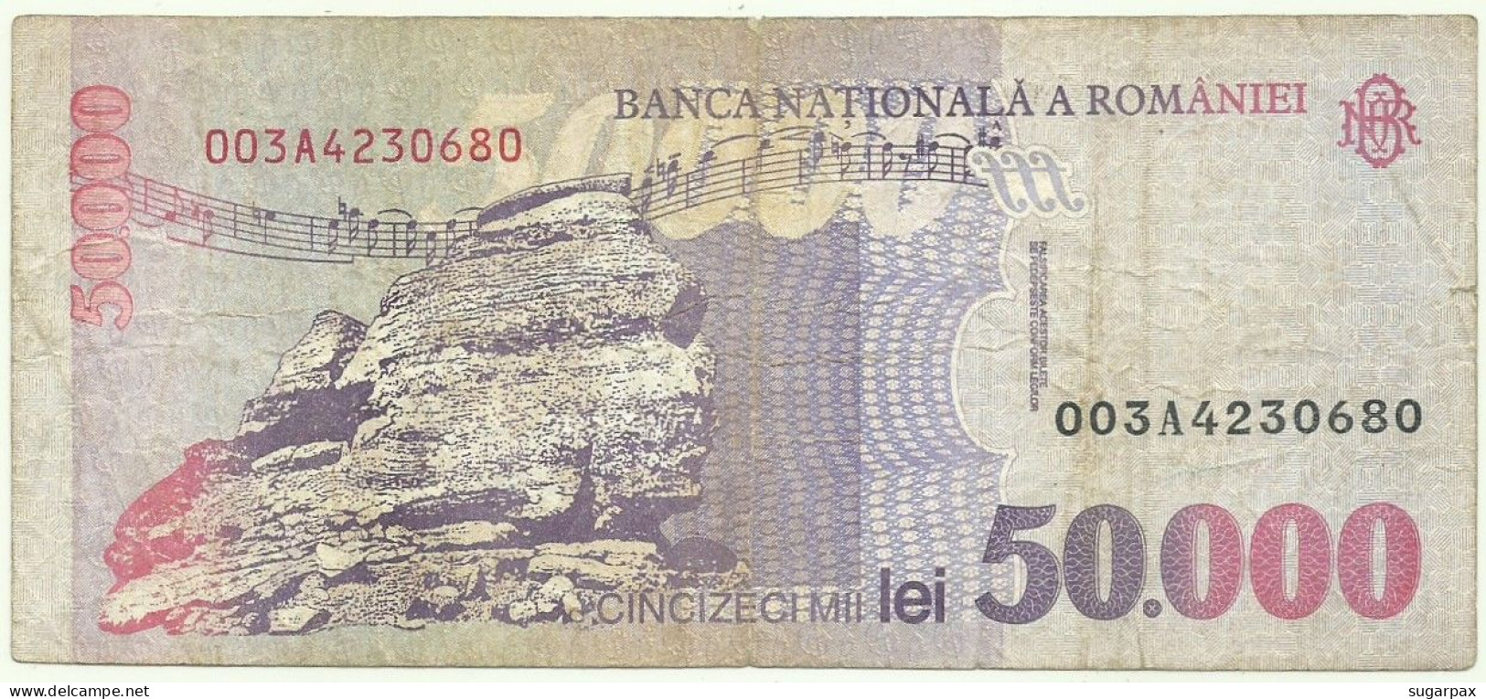 ROMANIA - 50.000 Lei - 1996 - Pick 109 - Série 003A - 50000 - Roumanie