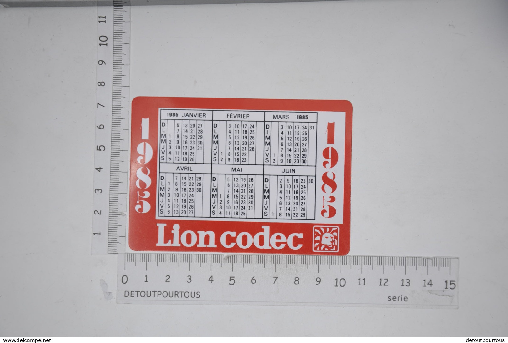 Lot De 2 Calendriers Mini Calendrier 1985 & 1986  LION CODEC Supermarchés - Kleinformat : 1981-90