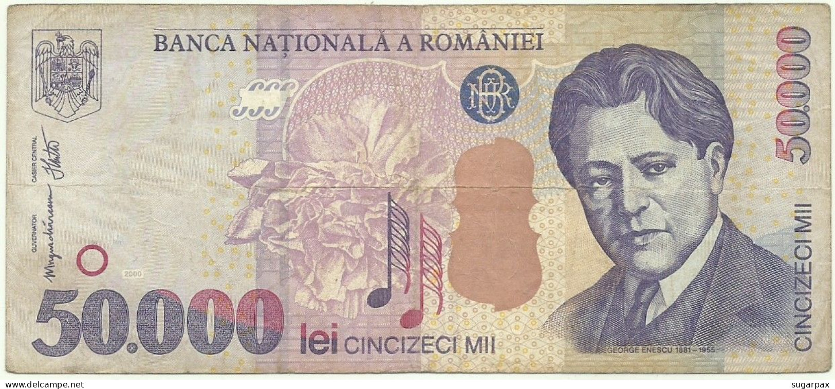 ROMANIA - 50.000 Lei - 2000 - Pick 109A - Série 001D - 50000 - Romania