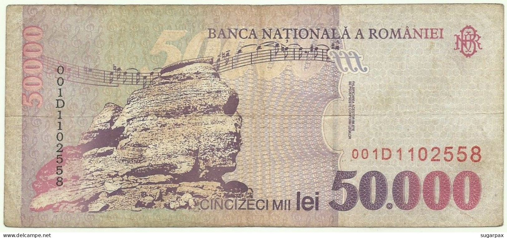 ROMANIA - 50.000 Lei - 2000 - Pick 109A - Série 001D - 50000 - Roemenië