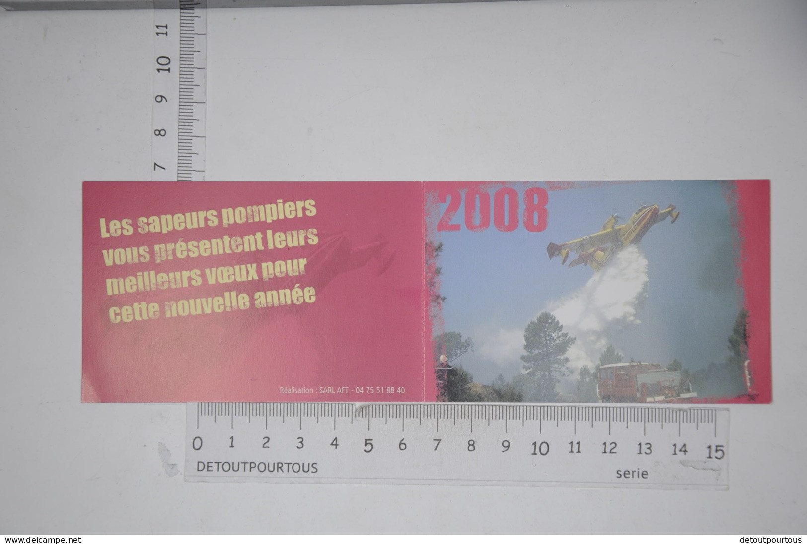 Mini Calendrier 2008 Les Sapeurs Pompiers / Illustration Canadair Avion - Tamaño Pequeño : 2001-...