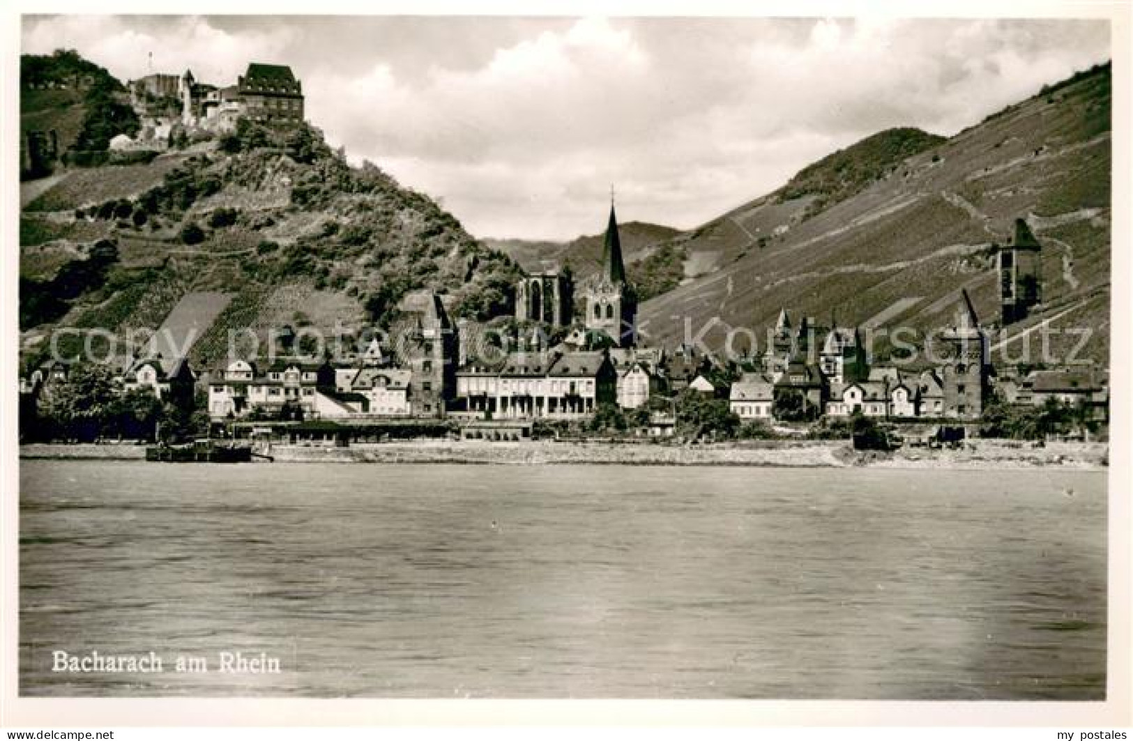 73623376 Bacharach Rhein Blick Ueber Den Rhein Zur Stadt Bacharach Rhein - Bacharach