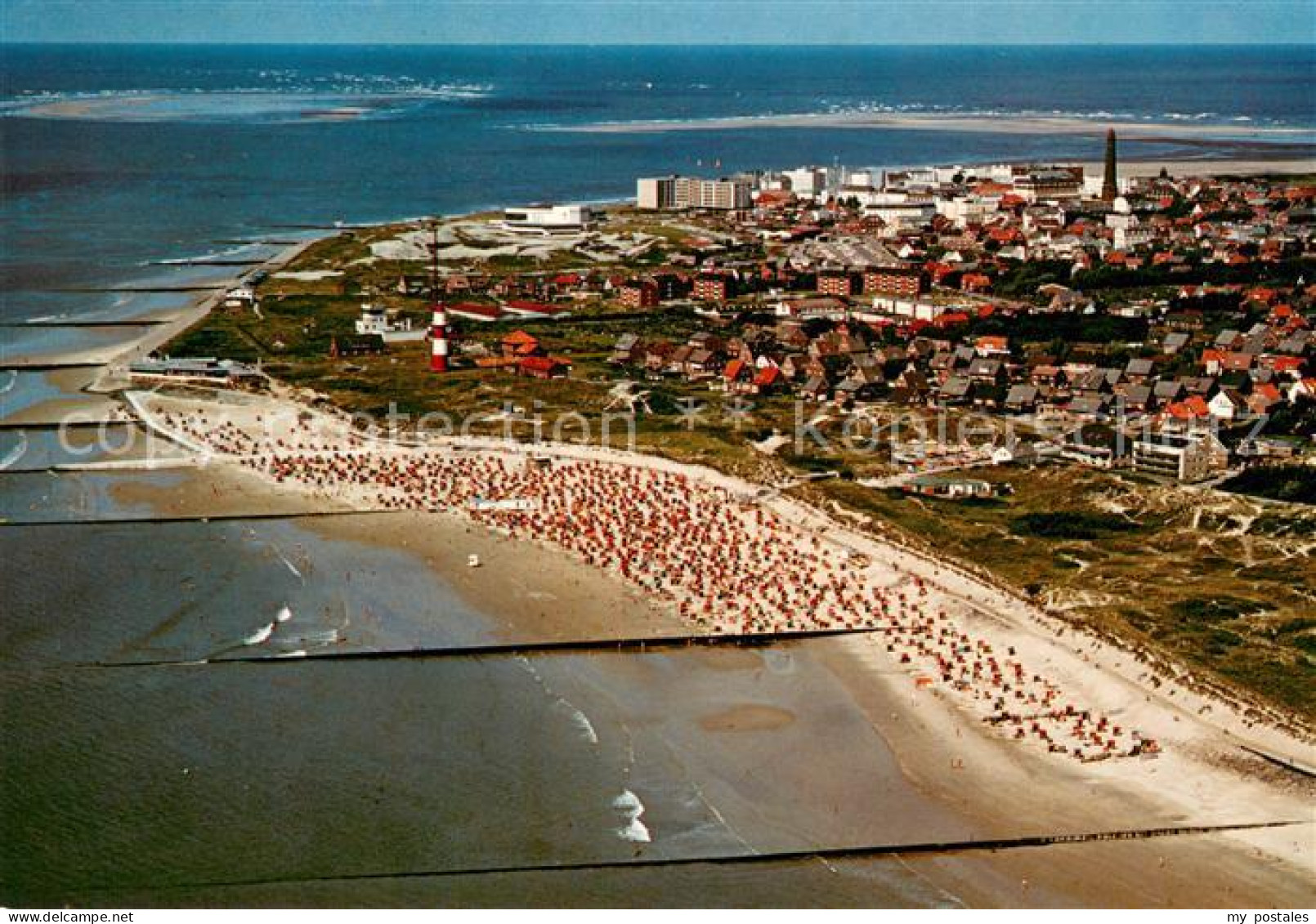 73620605 Borkum Nordseebad Nordseeheilbad Nordseeinsel Fliegeraufnahme Borkum No - Borkum