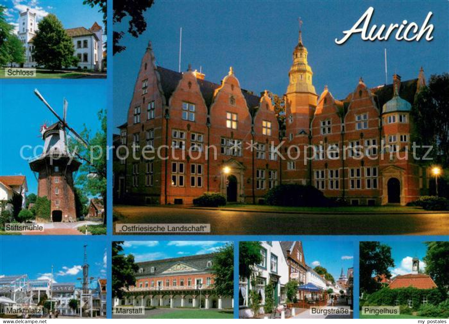 73619930 Aurich Ostfriesland Schloss Stiftsmuehle Ostfries Landschaft Marktplatz - Aurich