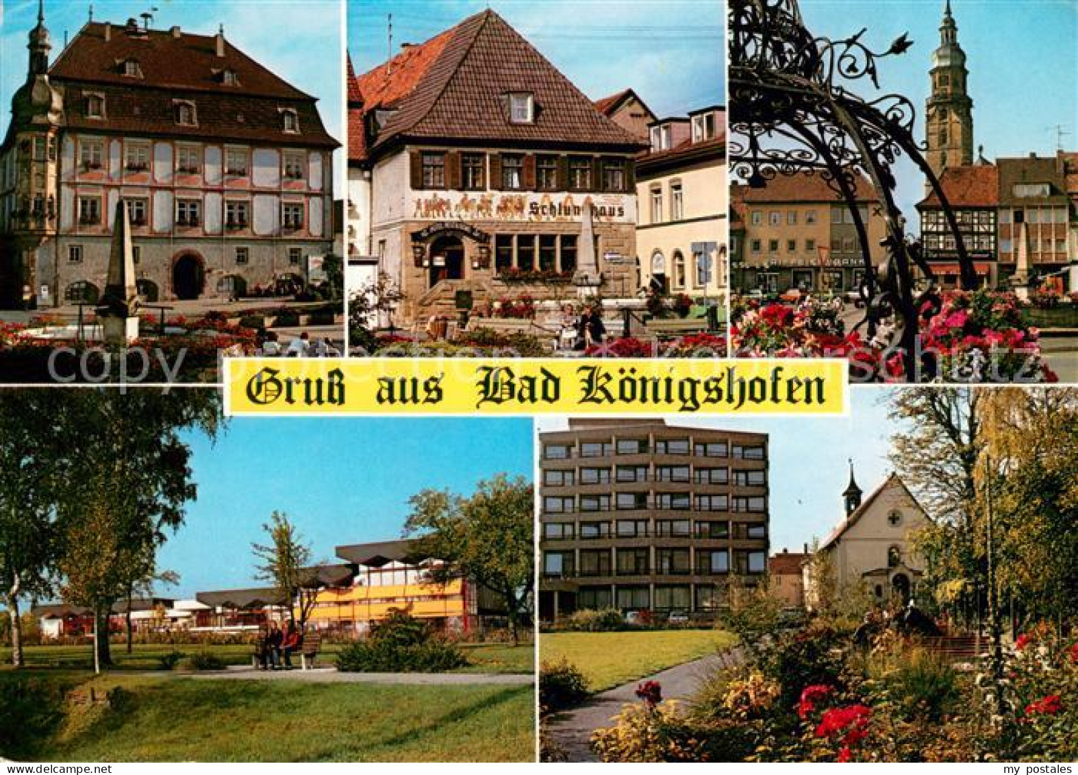 73617781 Bad Koenigshofen Hotel Schlundhaus Marktplatz Brunnen Teilansichten Bad - Bad Koenigshofen