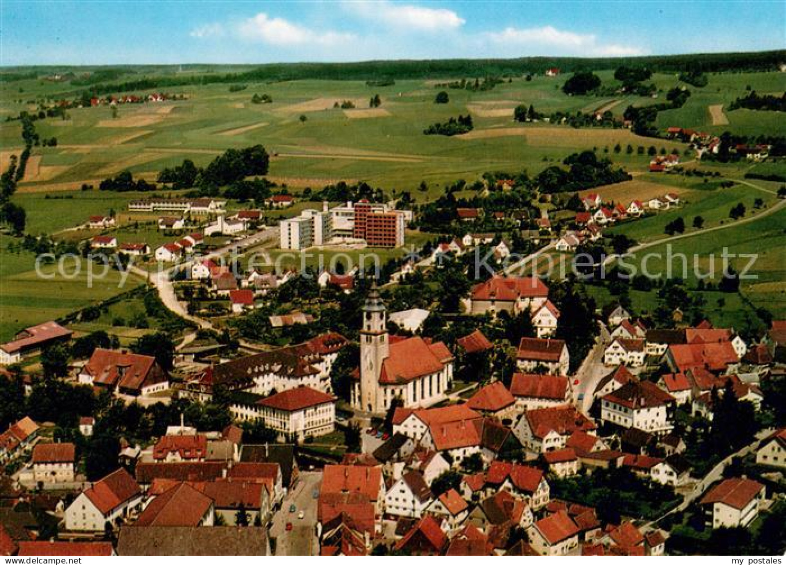 73615993 Bad Wurzach Fliegeraufnahme Mit Fuerstlich Waldburg Zellscher Rheumakli - Bad Wurzach