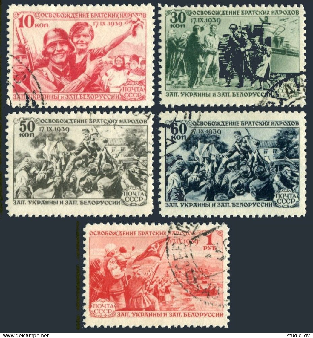 Russia 767-771, CTO. Michel 736-740. Liberation: West Ukraine, Byelorussia,1940. - Used Stamps