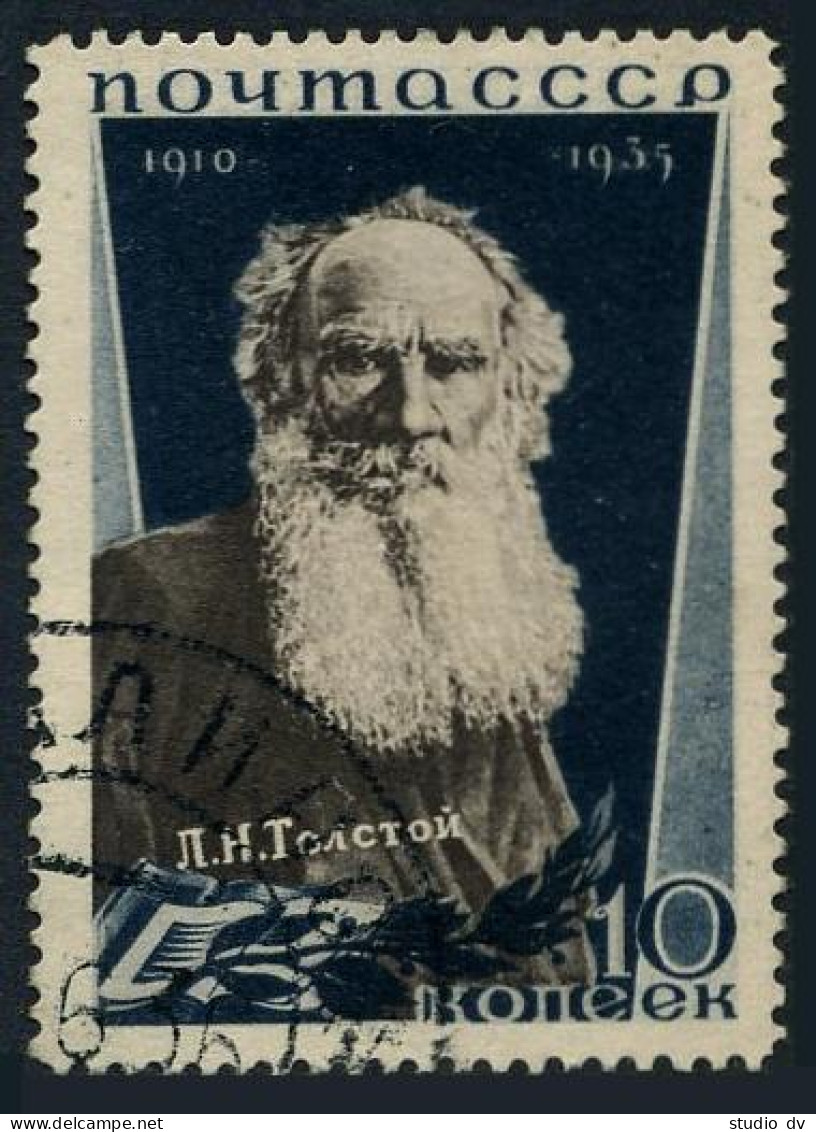Russia 578 Perf 14, CTO. Michel 537A. Count Leo N.Tolstoy, Writer. 1936. - Usados