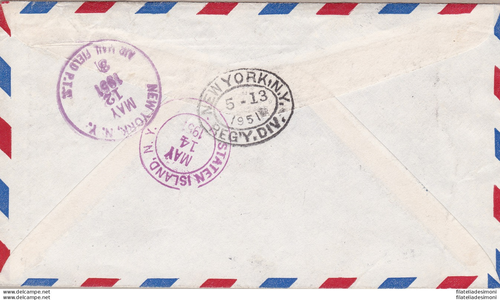 1951 YEMEN (Nord) - Michel 71I-76II-84I Registered Letter To New York With Arriv - Altri - Asia