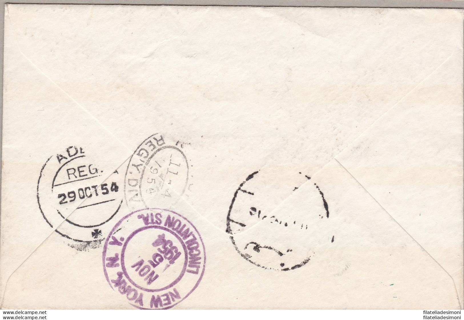 1954 YEMEN (Nord) - Michel 58I-63II-82II Registered Letter To New York With Arri - Altri - Asia