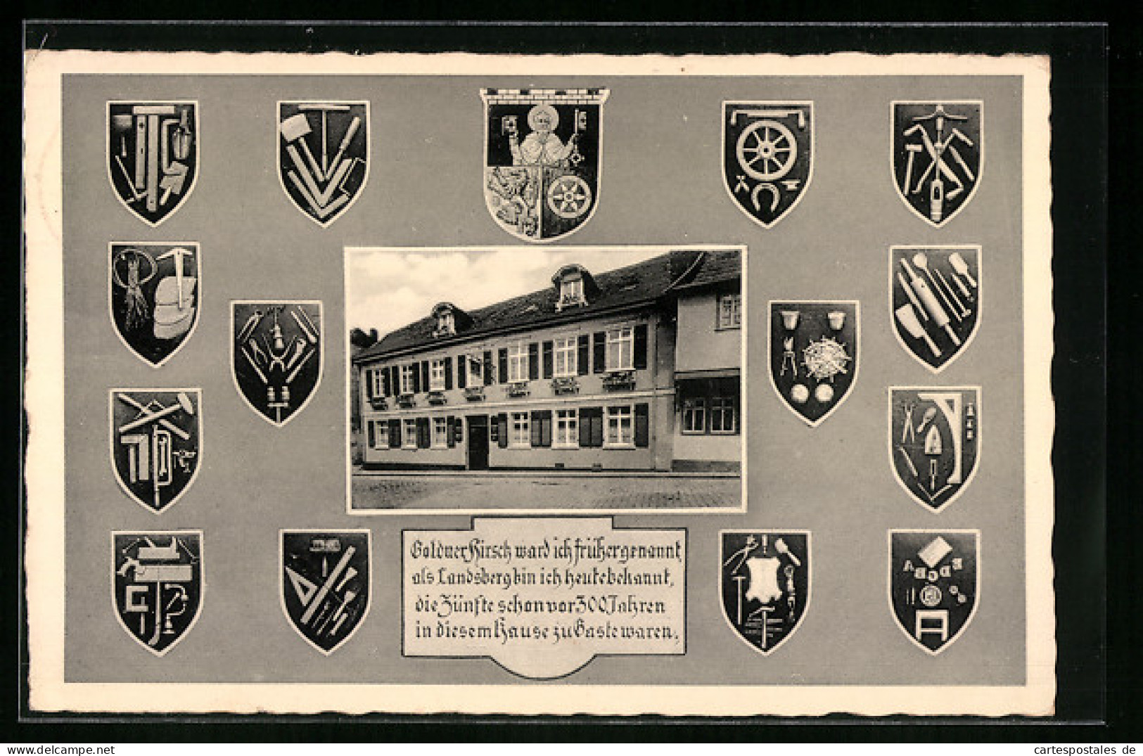 AK Hofheim A. Ts., Gasthof Landsberg, Wappen  - Hofheim