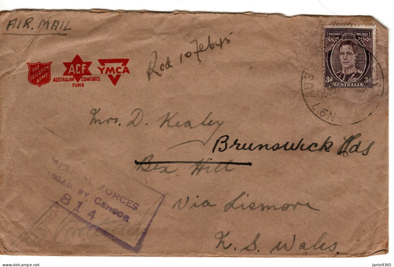 Australia  Military Mail , Austr. Army N 7,average Conditions - Briefe U. Dokumente