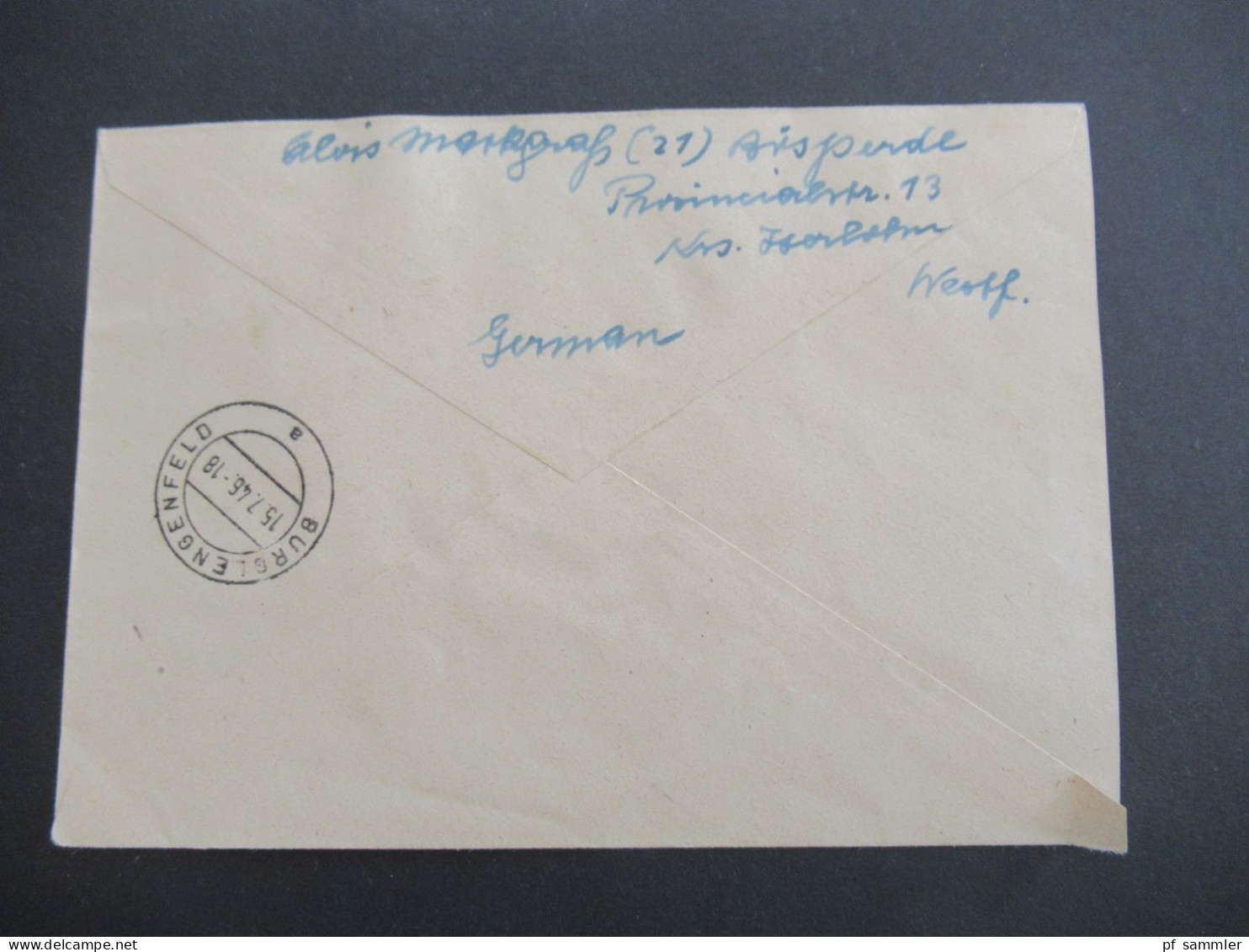 1946 Bizone Am Post MiF Mit Kontrollrat Und Französische Zone! Einschreiben Fröndenberg (Ruhr) - Burglengenfeld Bayern - Storia Postale