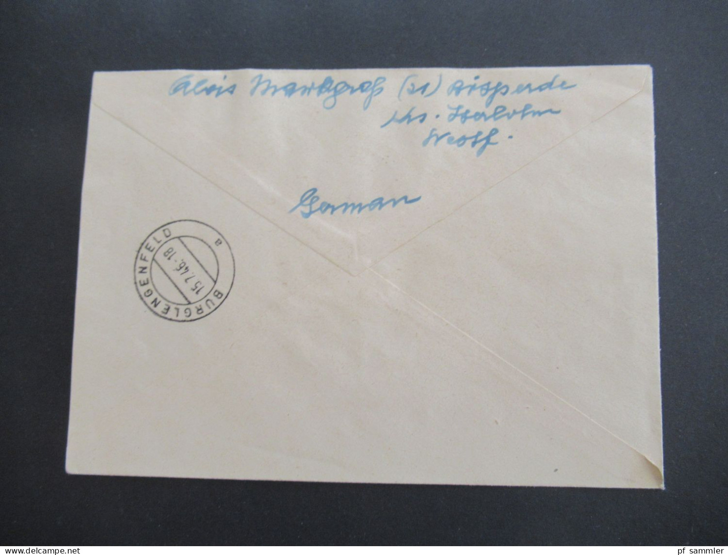 1946 Bizone Am Post MiF mit SBZ West Sachsen u. Kontrollrat Einschreiben Fröndenberg (Ruhr) - Burglengenfeld Bayern