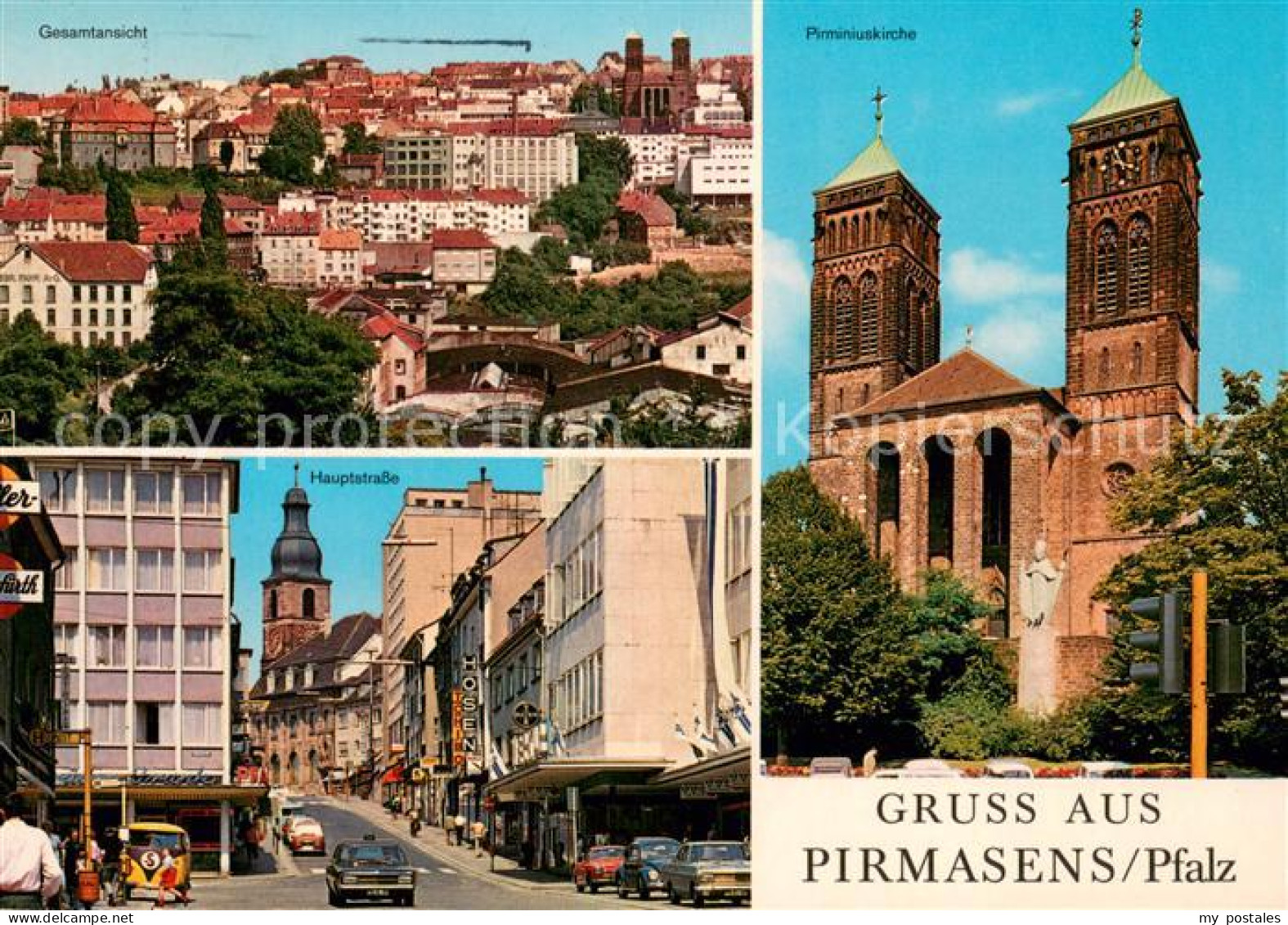 73615565 Pirmasens Stadtblick Pirminkirche Hauptstrasse Pirmasens - Pirmasens