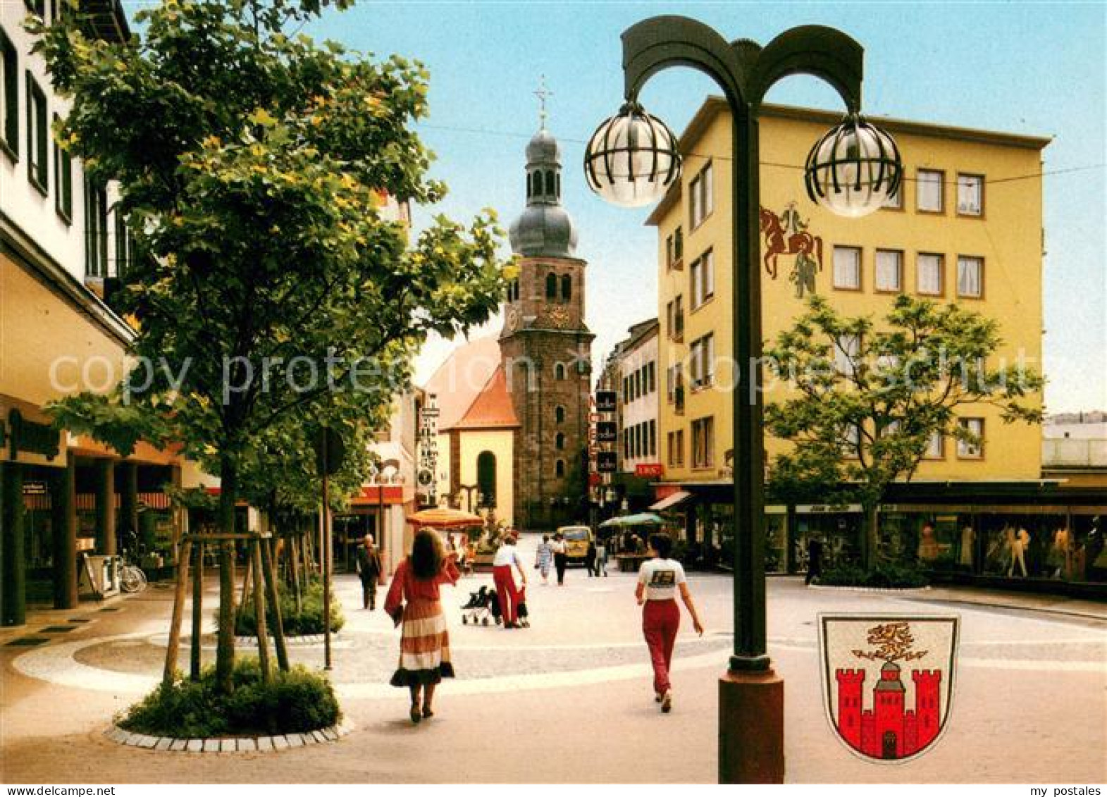 73615555 Pirmasens Hauptstrasse Fussgaengerzone Mit Lutherkirche Pirmasens - Pirmasens