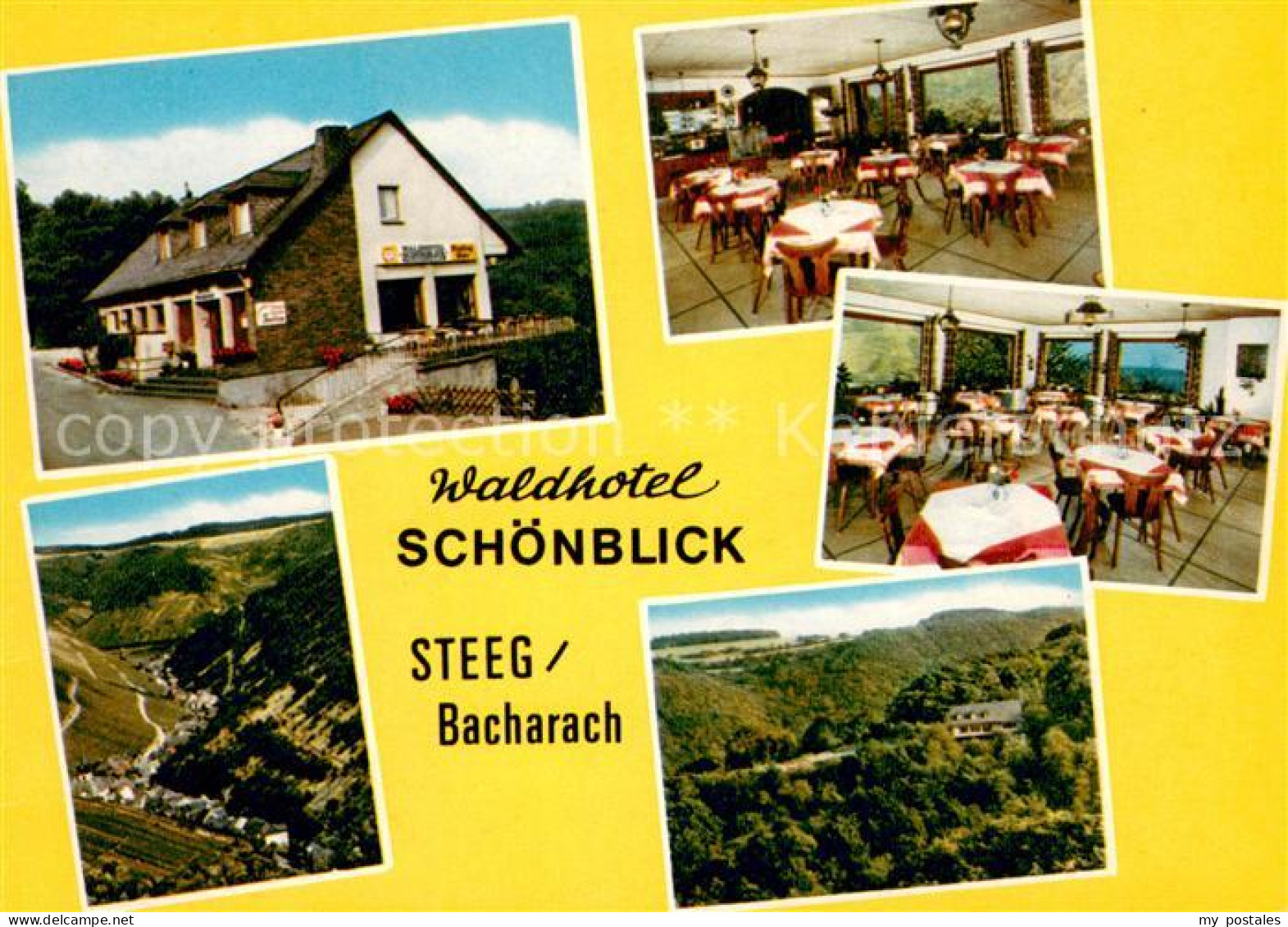 73615455 Steeg Bacharach Waldhotel Schoenblick Gastraeume Panorama Steeg Bachara - Bacharach