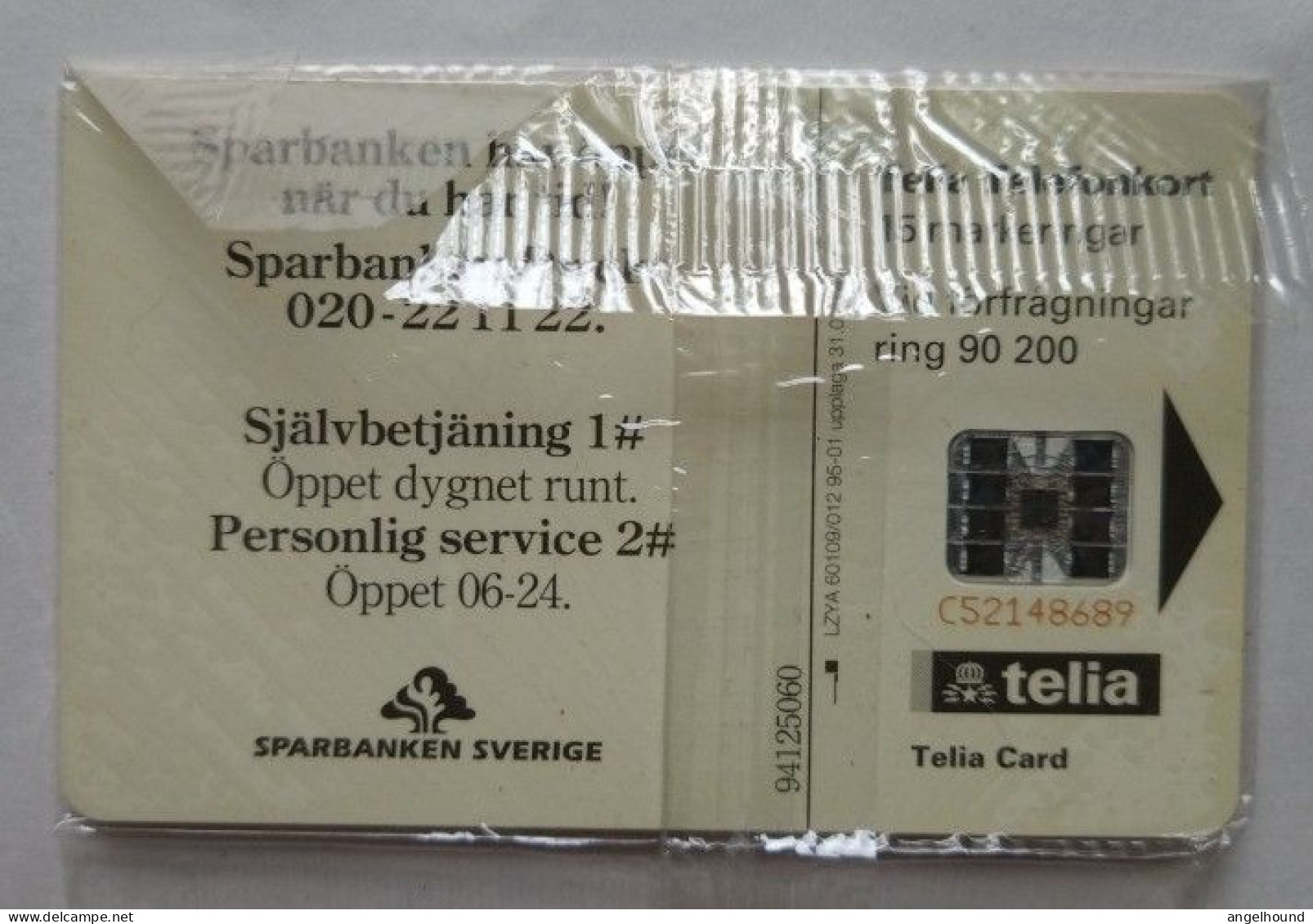Sweden Telia  Mk 15  MINT Chip Card - Sparbanken Direkt I - Schweden