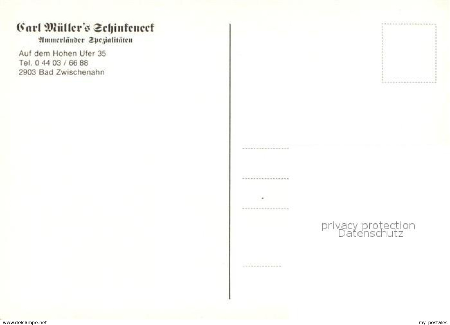 73615218 Bad Zwischenahn Carl Muellers Schinkeneck Ammerlaender Spezialitaeten B - Bad Zwischenahn