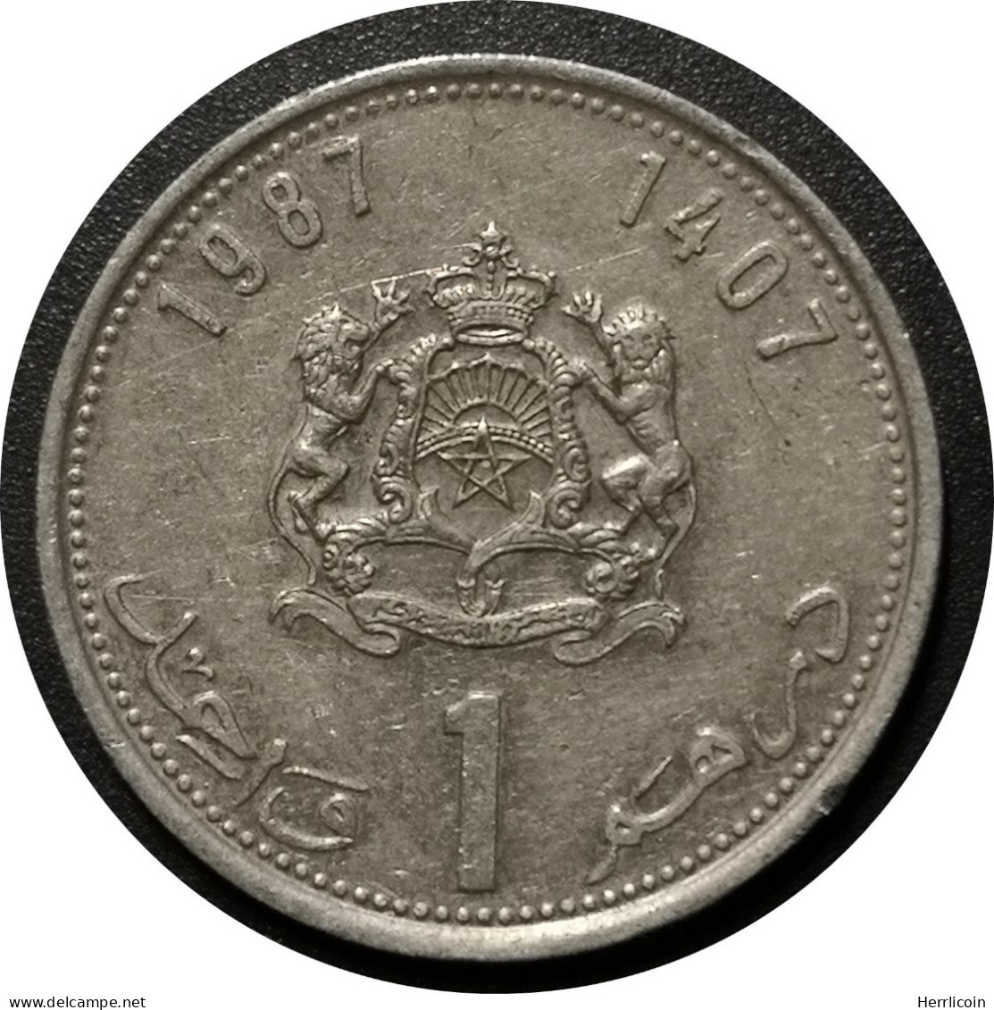 Monnaie Maroc - 1987 (1407 ) - 1 Dirham Hassan II 3e Effigie - Maroc