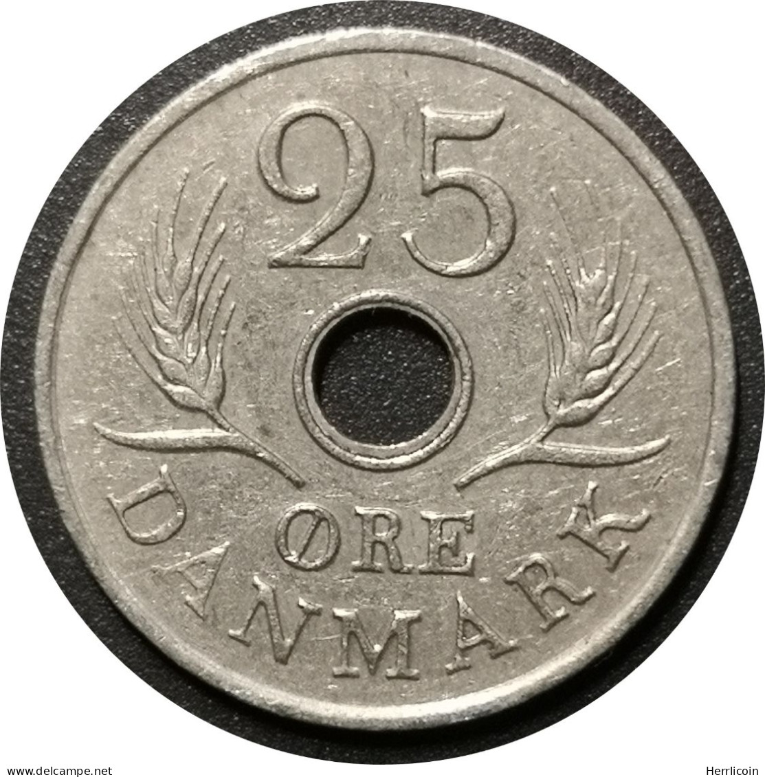 Monnaie 1968 - Danemark - 25 øre - Frederik IX type Avec Trou - Denmark