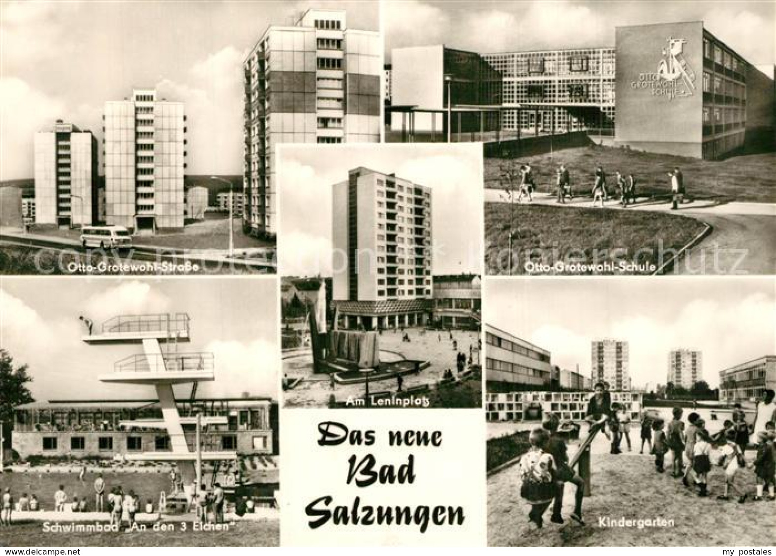 73613848 Bad Salzungen Otto Grotewohl Strasse Schule Schwimmbad Leninplatz Hochh - Bad Salzungen