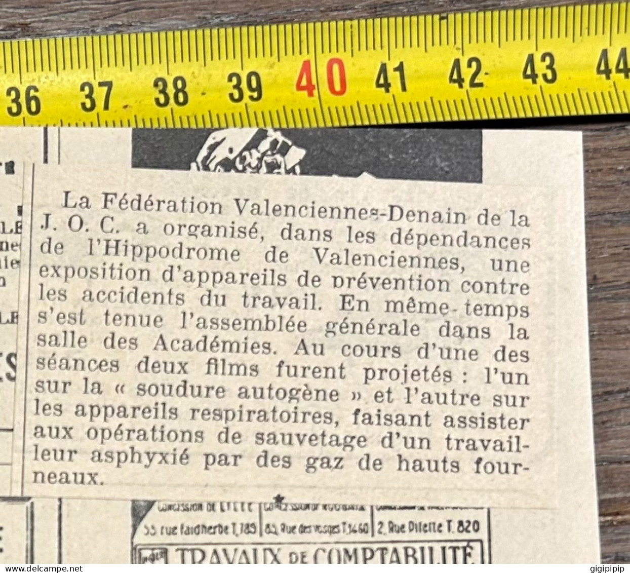 1930 GHI8 COIN DE L'EXPOSITION POUR LA PRESERVATION CONTRE LES ACCIDENTS DE Valenciennes Fédération Valenciennes-Denain - Collections