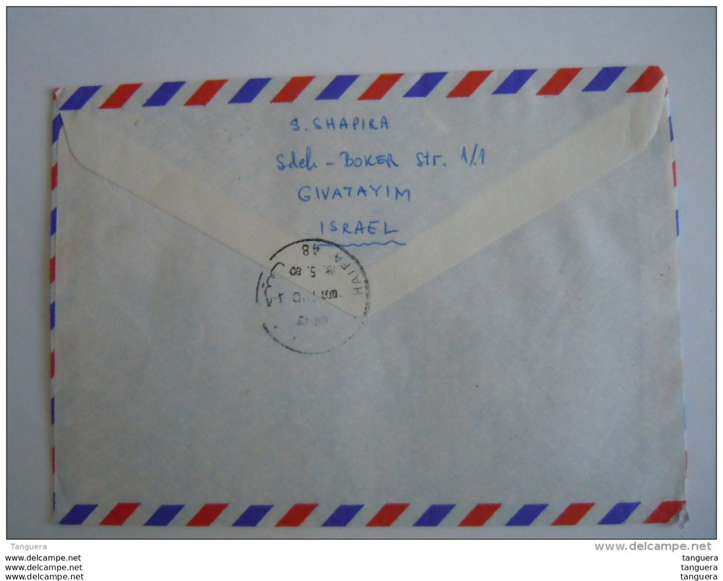 Israel Cover Lettre 1980 -&gt; Belgique Marchienne Registered Paysages Eilat La Grotte De Sorek Yv 617 756 - Brieven En Documenten