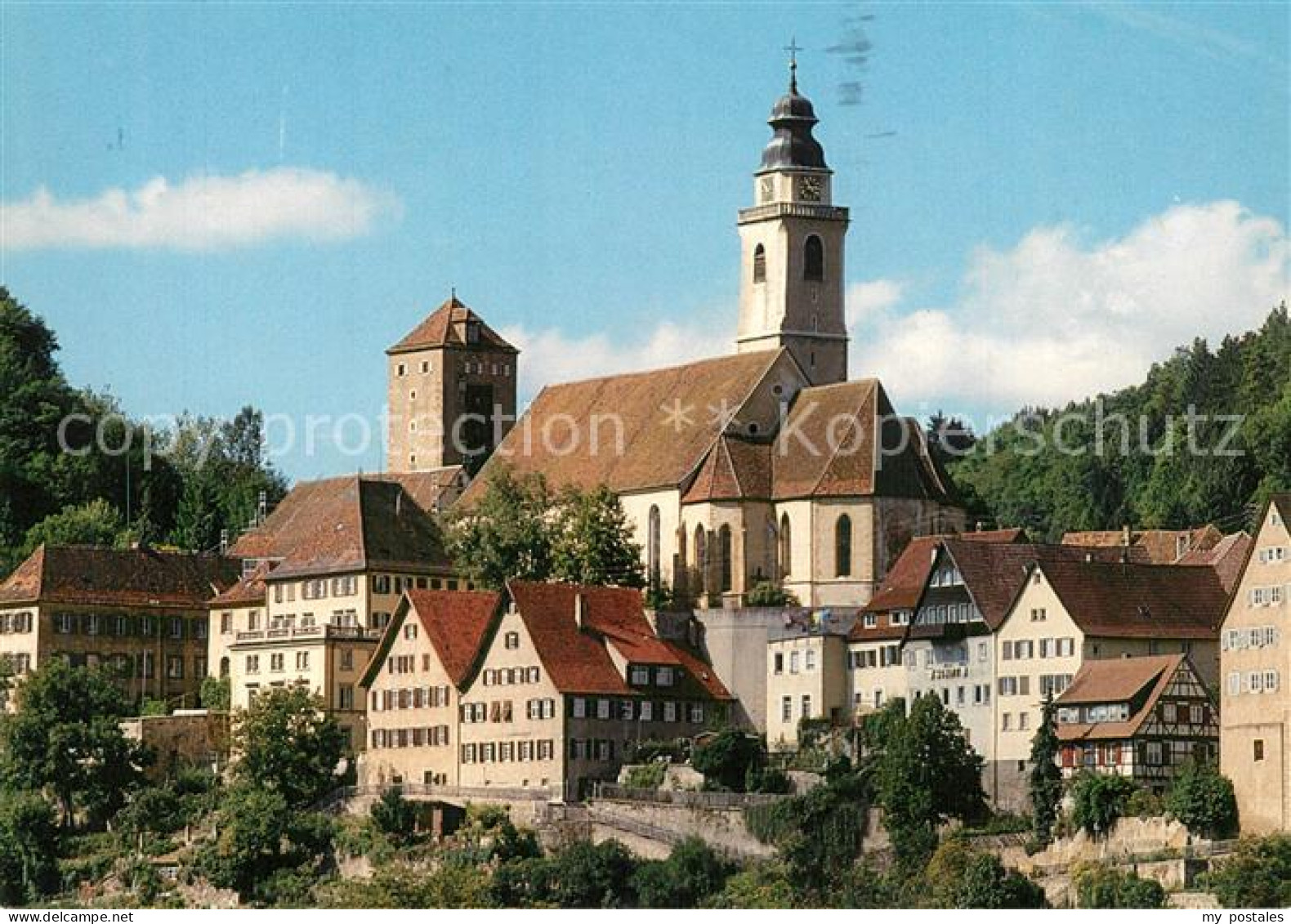 73611477 Horb Neckar Ortsansicht Mit Kirche Horb Neckar - Horb