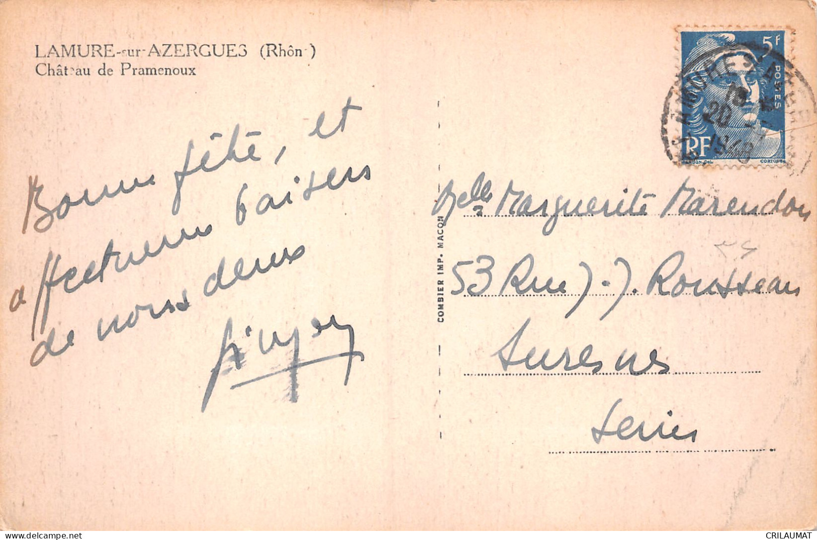 69-LAMURE SUR AZERGUES-N°T5197-B/0023 - Lamure Sur Azergues