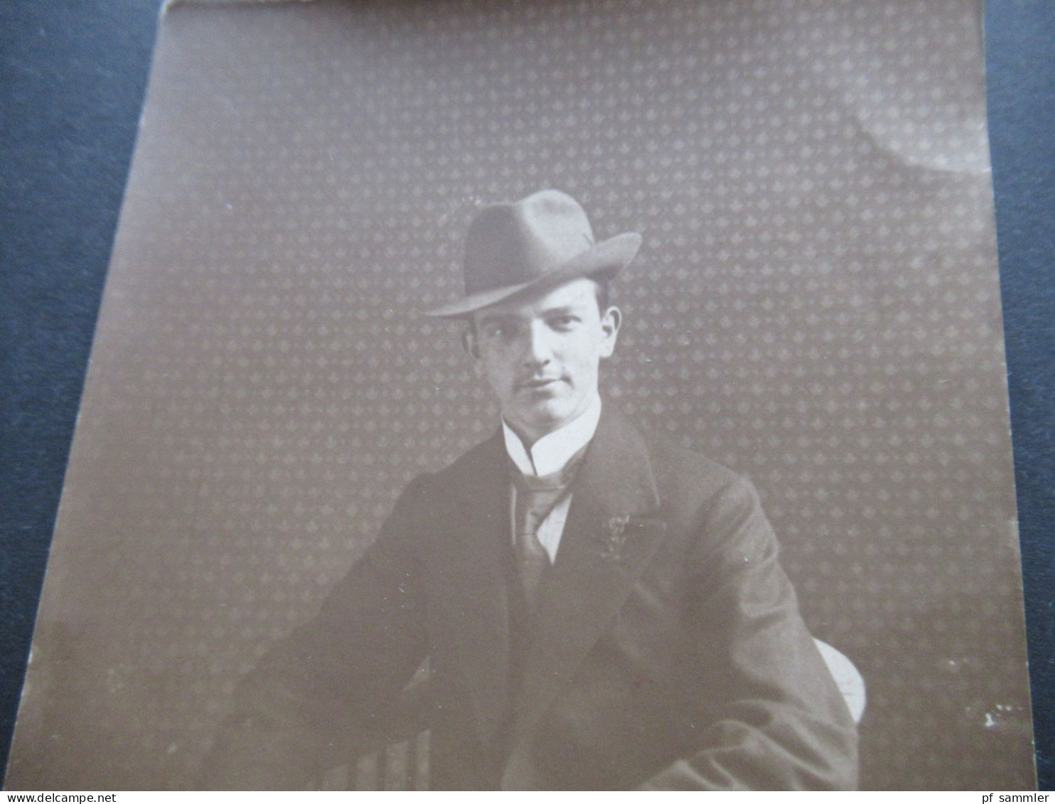 Foto AK Um 1910 Mann Mit Hut Im Guten Anzug "zum Andenken An...." - Europa