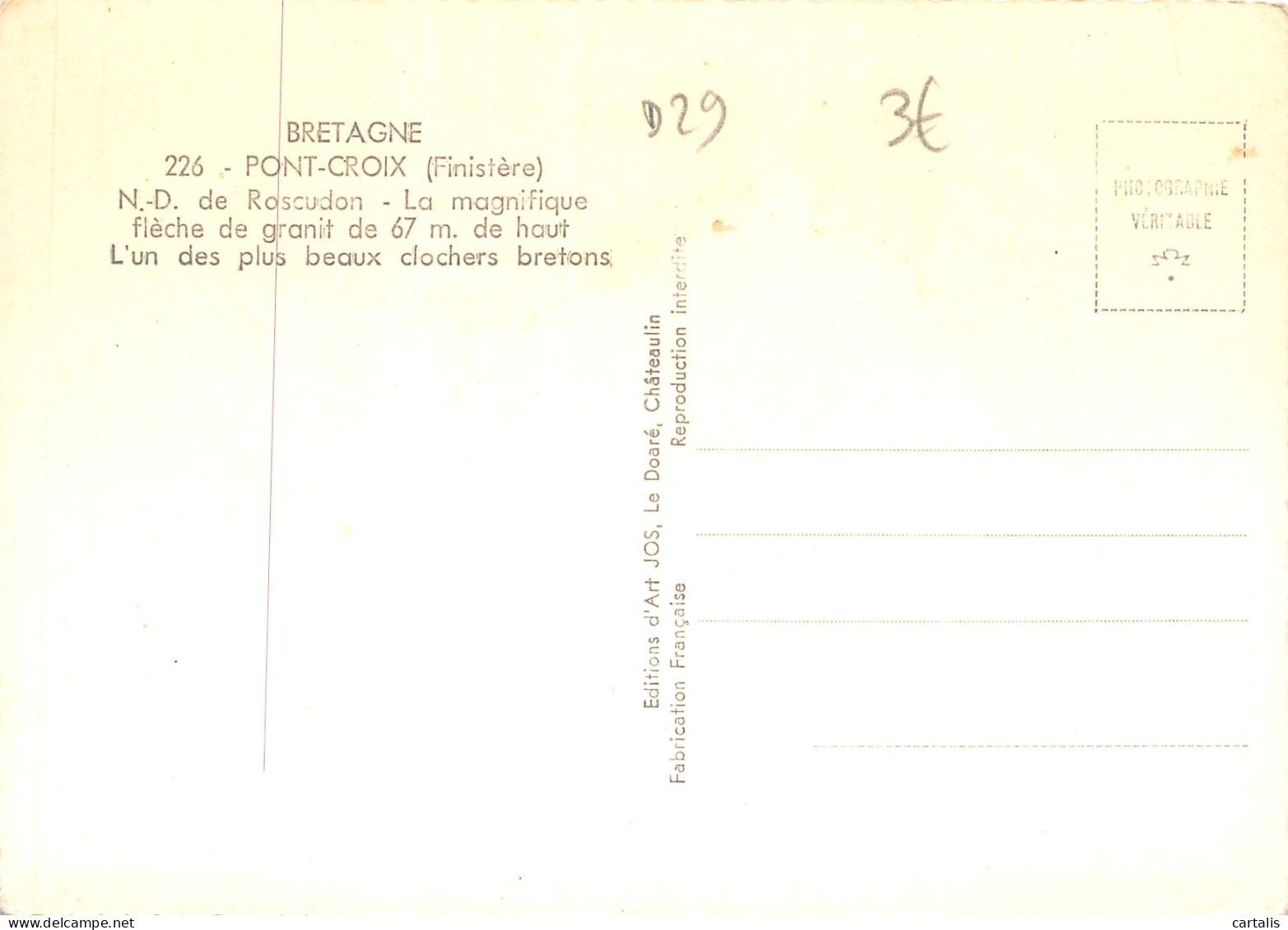 29-PONT CROIX-N°3685-C/0279 - Pont-Croix