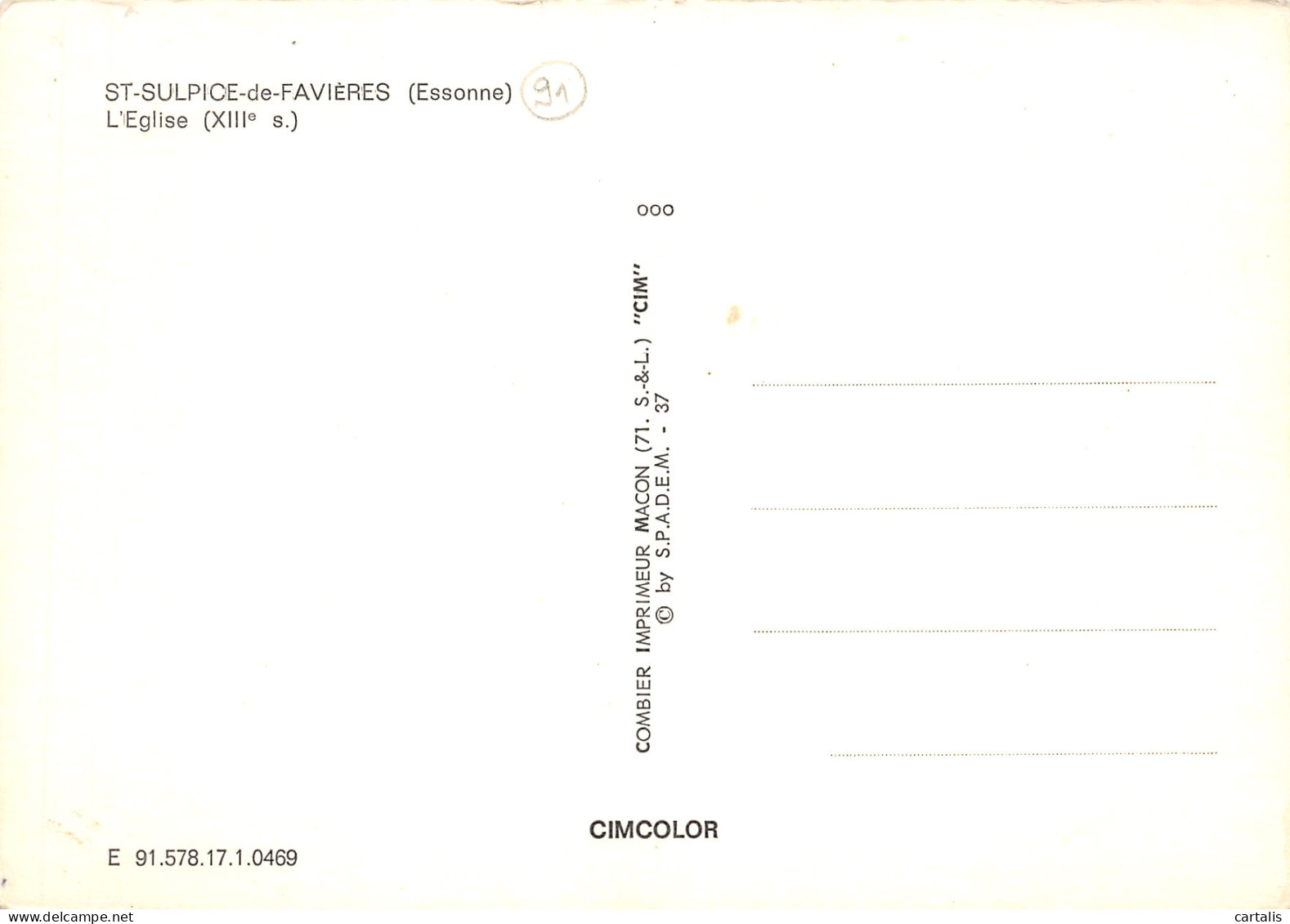 91-SAINT SULPICE DE FAVIERES-N°3686-B/0087 - Saint Sulpice De Favieres