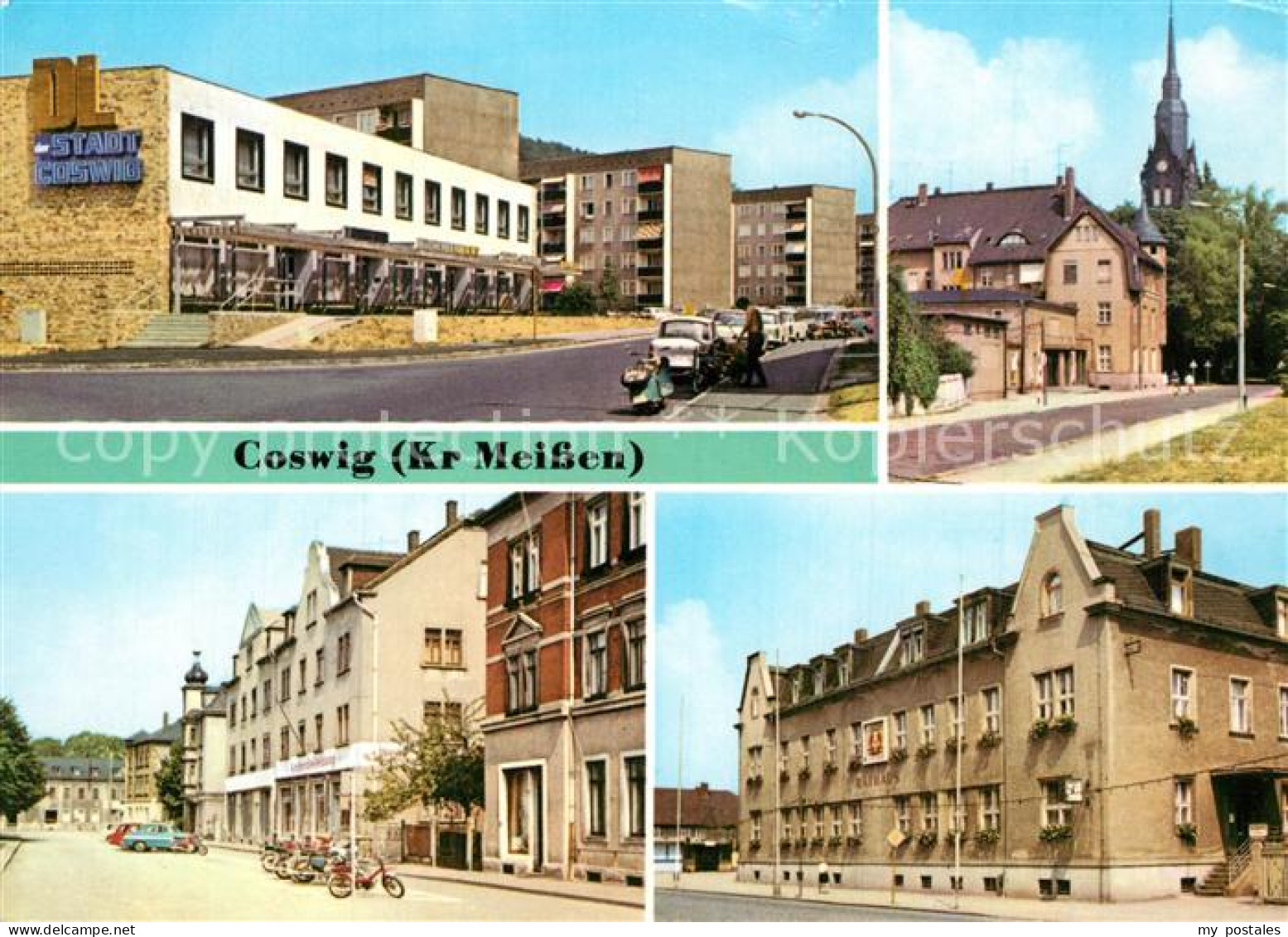 73606663 Coswig Sachsen Friedrich Engels Platz Bahnhofstrasse Rathaus Coswig Sac - Coswig