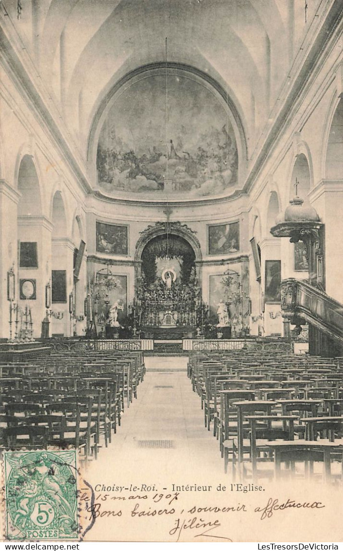 FRANCE - Choisy Le Roi - Intérieur De L'église - Carte Postale Ancienne - Choisy Le Roi