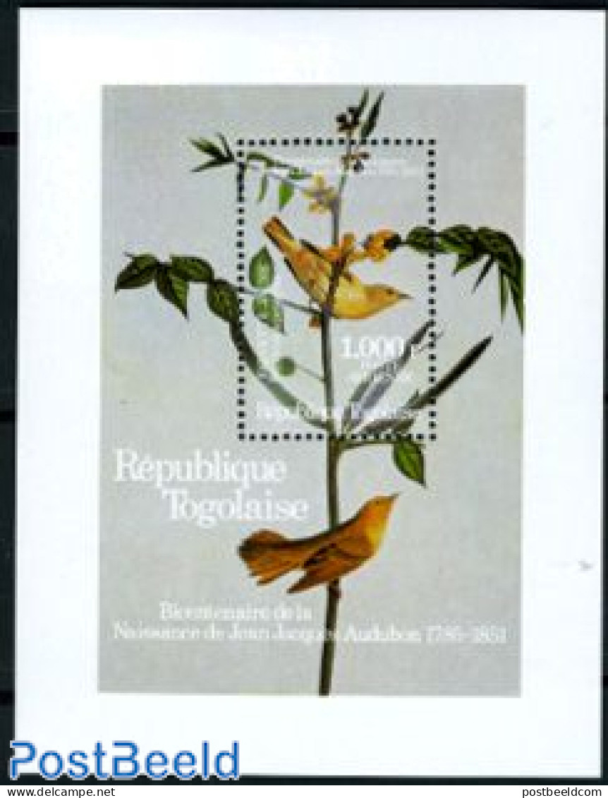 Togo 1985 J.J. Audubon S/s, Mint NH, Nature - Birds - Togo (1960-...)