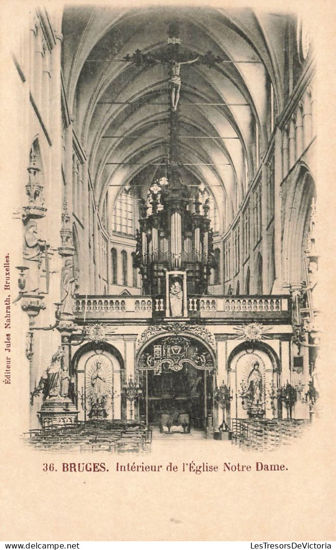 BELGIQUE - Bruges - Intérieur De L'église Notre Dame - Carte Postale Ancienne - Brugge