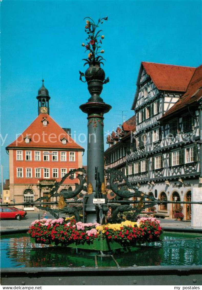 73600168 Schorndorf Wuerttemberg Marktbrunnen Rathaus Palmscher Apotheke Cafe We - Schorndorf