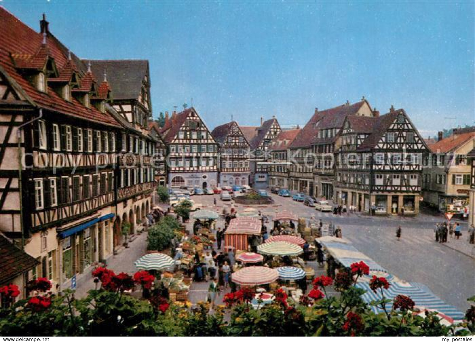 73600078 Schorndorf Wuerttemberg Blick Vom Rathaus Auf Den Marktplatz Altstadt F - Schorndorf