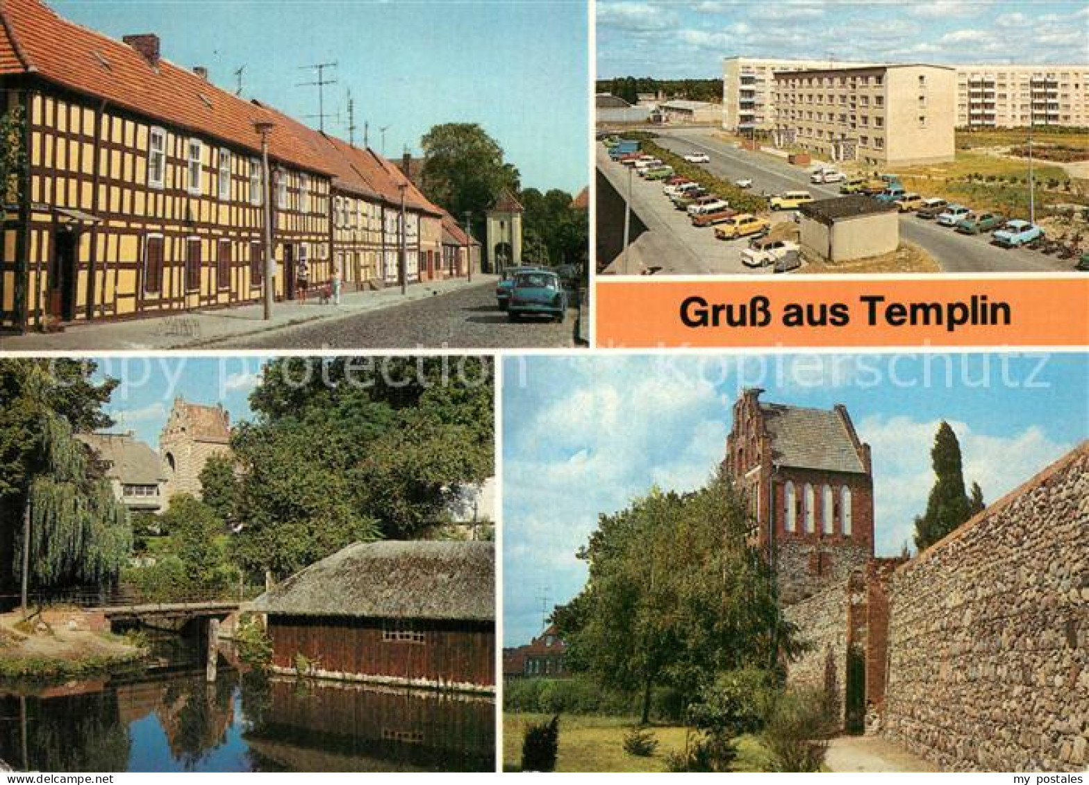 73600021 Templin Martin Luther Strasse Fachwerkhaeuser Ringstrasse Wohnsiedlung  - Templin