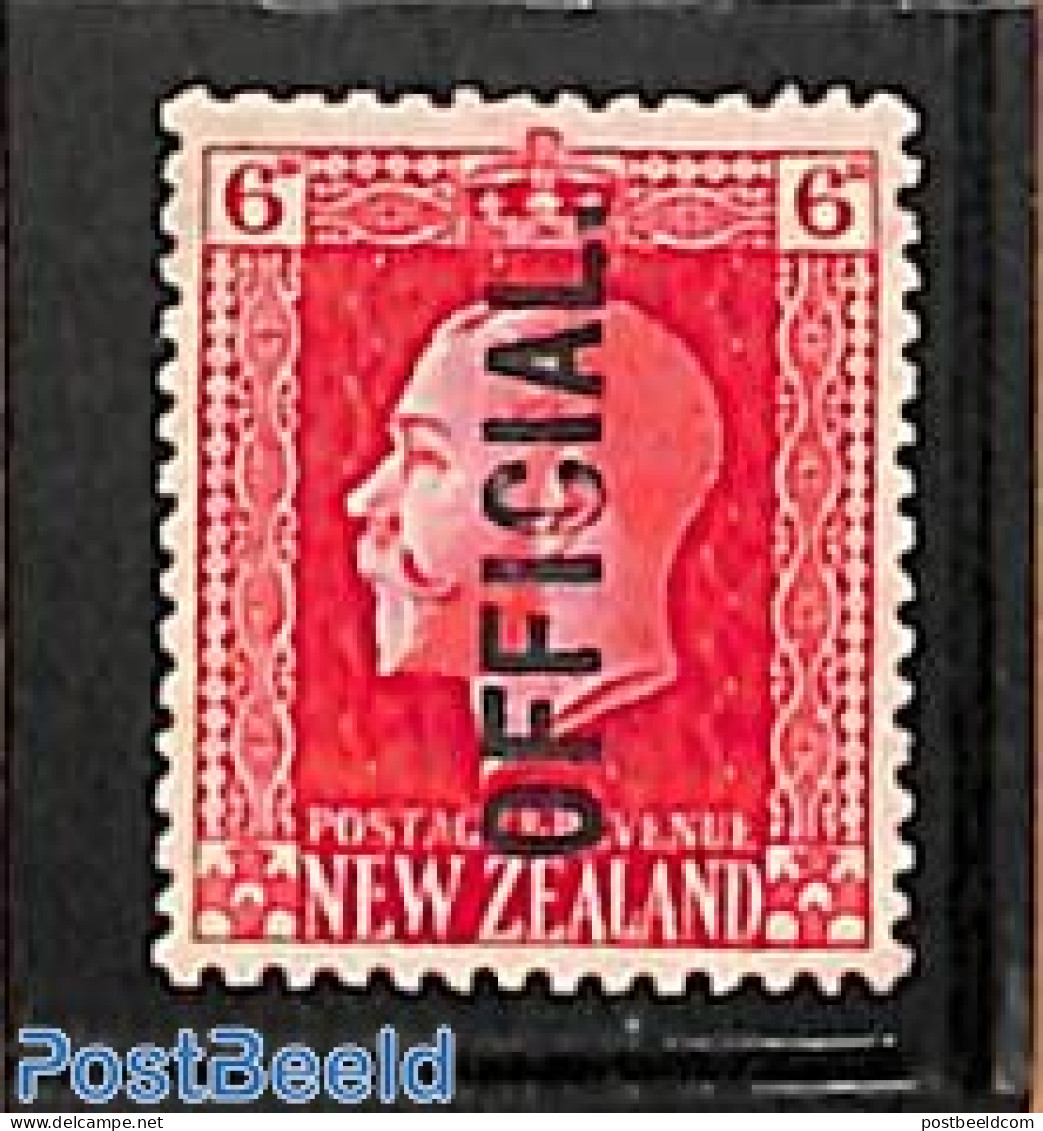 New Zealand 1915 6d, Perf. 14:14.5, OFFICIAL, Stamp Out Of Set, Unused (hinged) - Unused Stamps