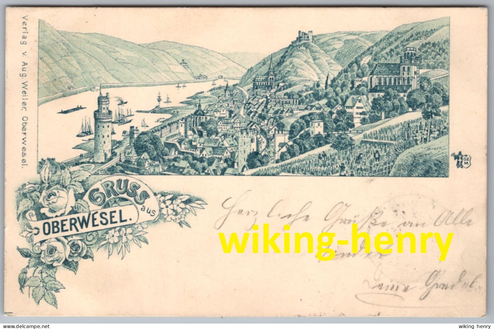 Oberwesel - Litho Gruss Aus Oberwesel - Oberwesel