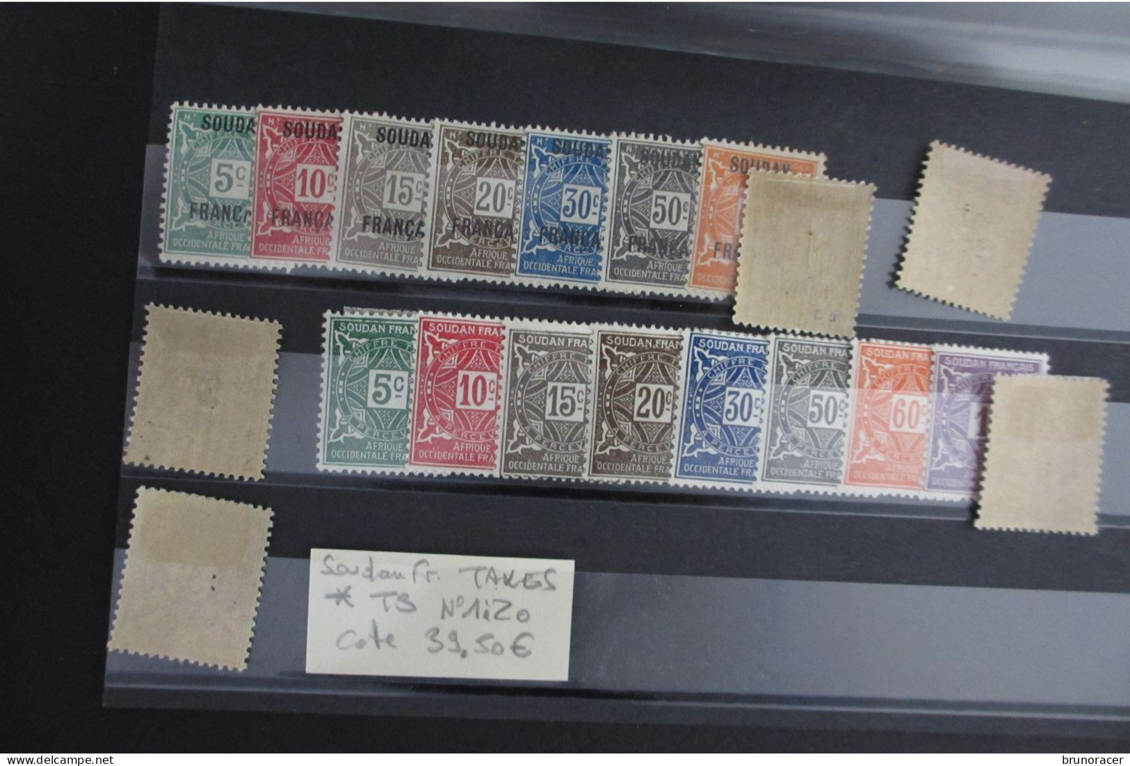 COLONIES SOUDAN Fr. TAXES N°1 à 120 NEUF* TB COTE 39,50 EUROS VOIR SCANS - Unused Stamps