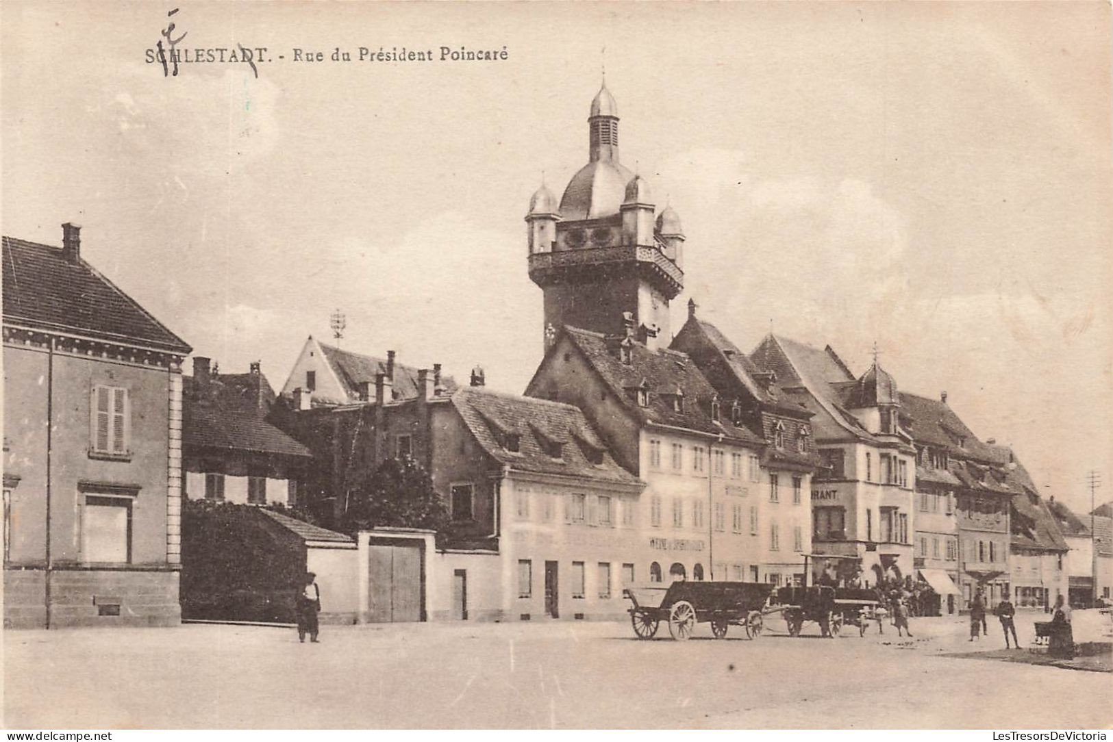 FRANCE - Selestat - Vue Sur La Rue Du Président Poincaré - Carte Postale Ancienne - Selestat
