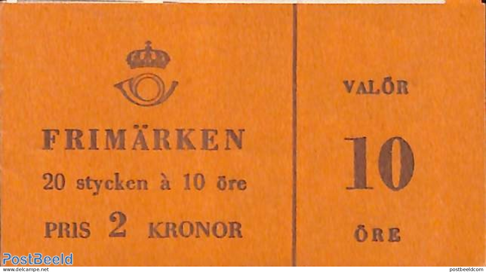 Sweden 1954 20x 10ö Booklet, Mint NH, Stamp Booklets - Unused Stamps