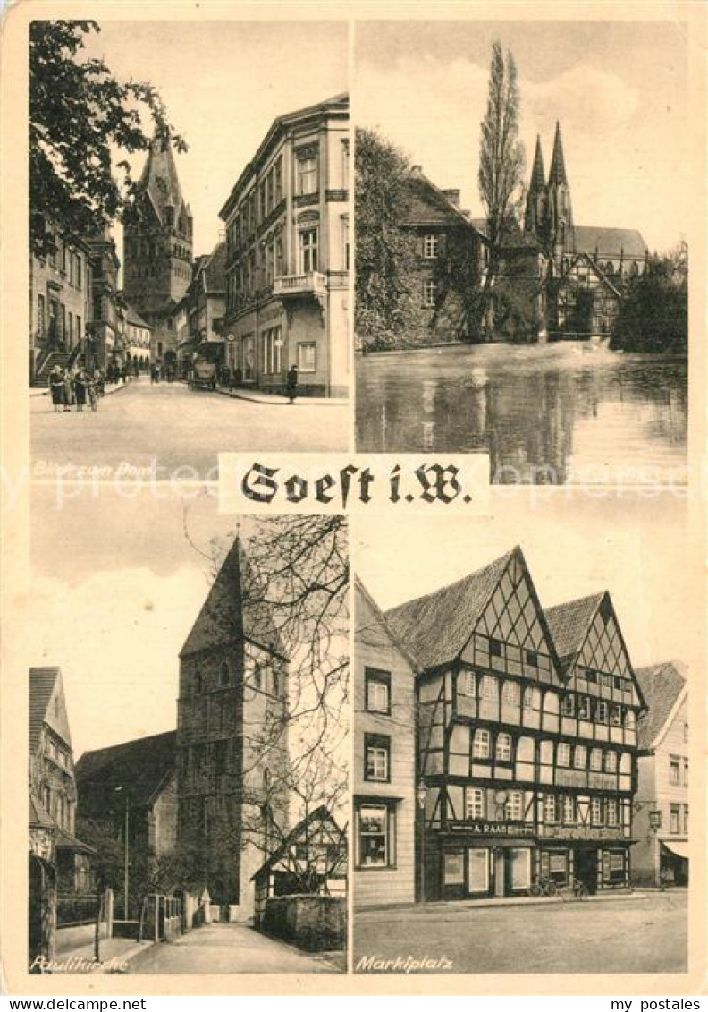 73596208 Soest Arnsberg Blick Zum Dom Paulikirche Marktplatz Soest Arnsberg - Soest