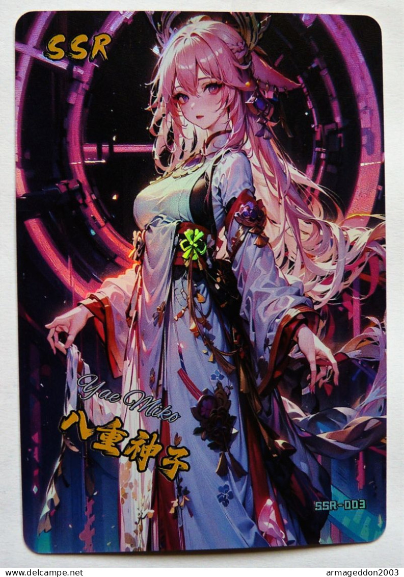 RARE CARTE SEXY GIRL MANGA HOLO SSR Genshin Impact Yae Miko - Other & Unclassified